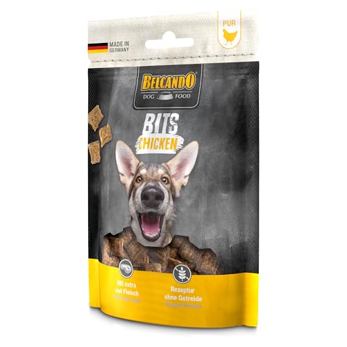 Belcando Bits Chicken | 4er Pack | 4 x 90 g | Snack für Hunde | Mit extra viel Fleisch | Nur eine tierische Proteinquelle | Ohne Getreide | Ohne Verwendung von Zucker von Belcando