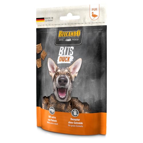 Belcando Bits Duck | 4er Pack | 4 x 90 g | Snack für Hunde | Mit extra viel Fleisch | Nur eine tierische Proteinquelle | Ohne Getreide | Ohne Verwendung von Zucker von Belcando