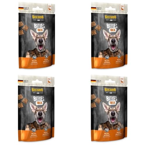 Belcando Bities Duck | 4er Pack | 4 x 90 g | Snack für Hunde | Mit extra viel Fleisch | Nur eine tierische Proteinquelle | Ohne Getreide | Ohne Verwendung von Zucker von Belcando