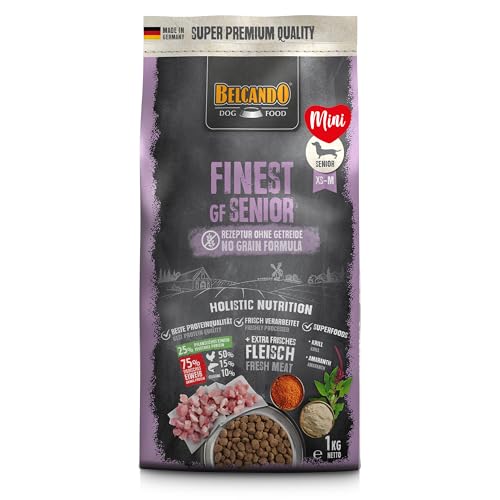 Belcando Finest GF Senior [1 kg] getreidefreies Hundefutter | Trockenfutter für empfindliche ältere Hunde | Alleinfuttermittel für Hunde ab 1 Jahr von Belcando