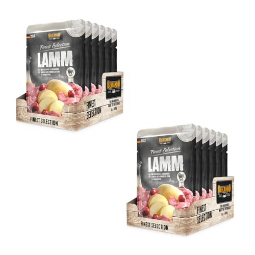 Belcando Finest Selection Adult Lamm mit Kartoffel und Cranberries | Doppelpack | 2 x 6 x 300 g | Feuchtnahrung für Sensible oder wählerische Hunde | Praktischen Einzelportionen von Belcando