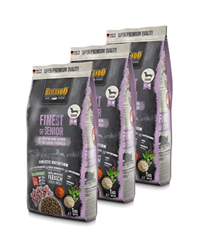 Belcando Hunde Trockenfutter - 3X Finest Senior mit Geflügel 1kg - Getreidefrei Hundefutter für Junge Hunde - leichtverdaulich und Premiumqualität von Belcando