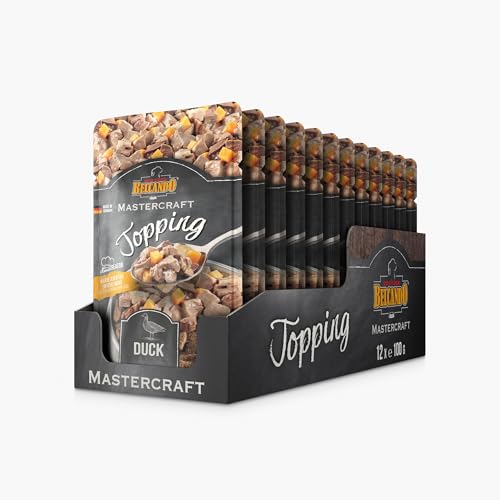 Belcando Mastercraft Topping [12x100g Multipack Sorte "Ente"] Nassfutter für Hunde | getreidefrei | sortenrein | Ergänzungsfuttermittel für Hunde von Belcando