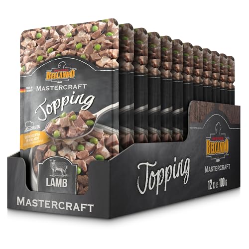 BELCANDO Mastercraft Topping Lamm, 12x 100g Beutel, Nassfutter für Hunde, getreidefrei, sortenfrei, Ergänzungsfutter, Made in Germany von Belcando