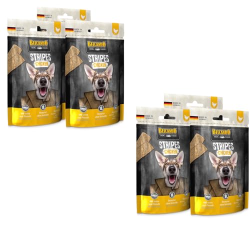 Belcando Stripes Chicken | 6er Pack | 6 x 70 g | Snack für Hunde | Mit Superfoods: Bierhefe, Krill und aromatische Kräuter | Ohne Getreide und ohne Zucker | Mit extra viel Fleisch von Belcando