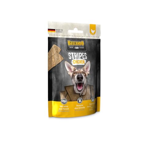 Belcando Stripes Chicken | 70 g | Snack für Hunde | Mit Superfoods: Bierhefe, Krill und aromatische Kräuter | Ohne Getreide | Ohne Verwendung von Zucker | Extra viel Fleisch von Belcando