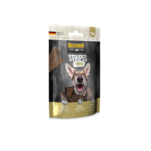 Belcando Stripes Horse | 70 g | Snack für Hunde | Mit Superfoods: Bierhefe, Krill und aromatische Kräuter | Ohne Getreide | Ohne Verwendung von Zucker | Extra viel Fleisch von Belcando