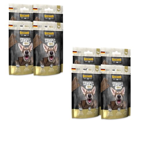 Belcando Stripes Horse | 8er Pack | 8 x 70 g | Snack für Hunde | Mit Superfoods: Bierhefe, Krill und aromatische Kräuter | Ohne Getreide und ohne Zucker | Mit extra viel Fleisch von Belcando