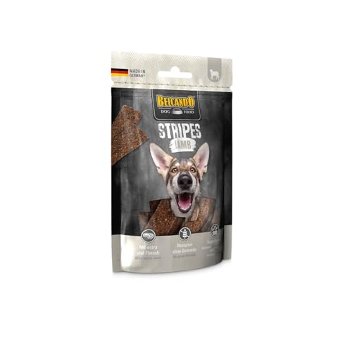 Belcando Stripes Lamb | 70 g | Snack für Hunde | Mit Superfoods: Bierhefe, Krill und aromatische Kräuter | Ohne Getreide | Ohne Verwendung von Zucker | Extra viel Fleisch von Belcando