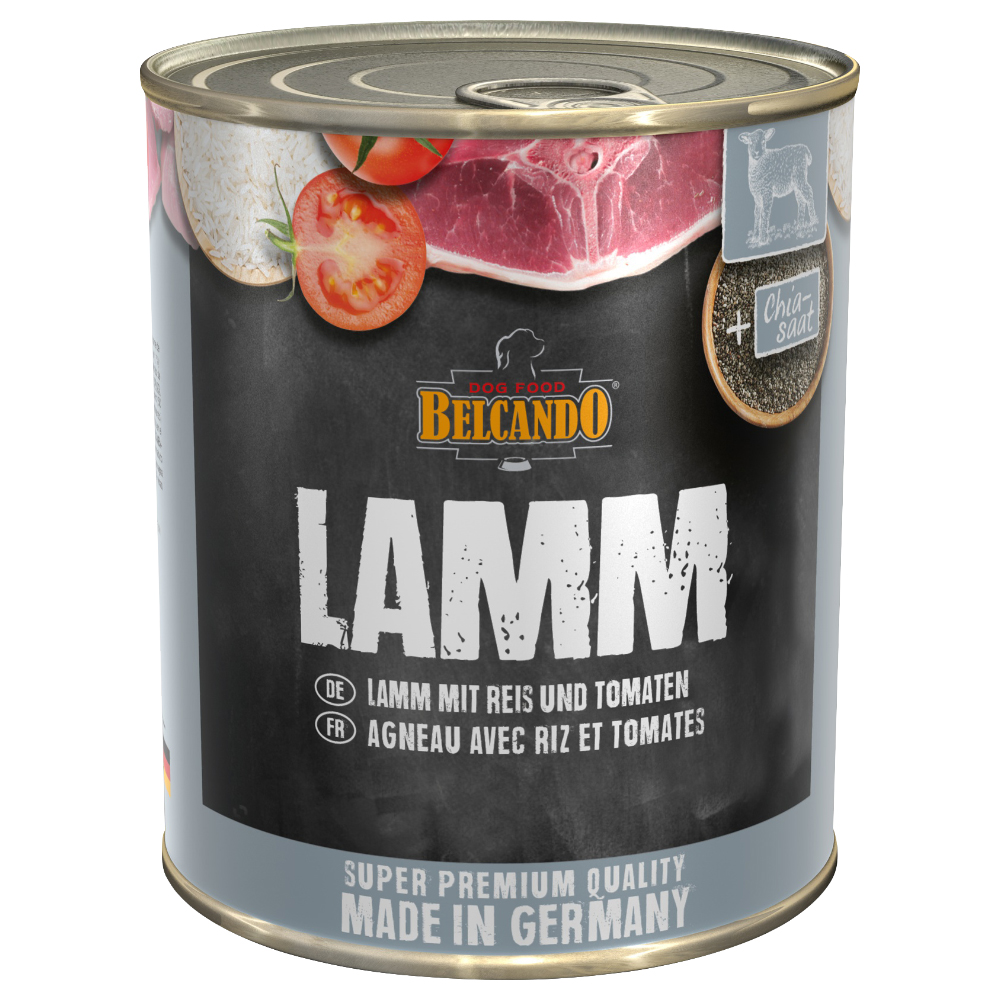 Sparpaket Belcando Super Premium: Belcando Nassfutter 24 x 800g - Lamm mit Reis & Tomate von Belcando