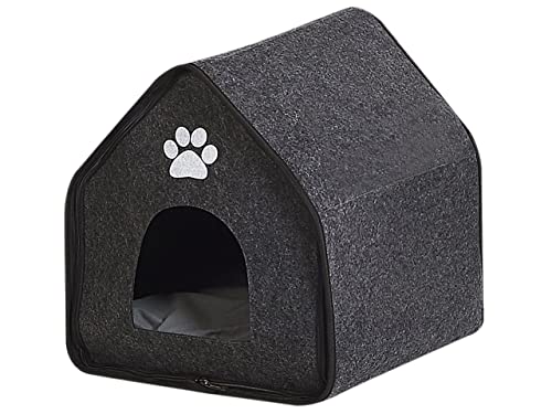 Weiches Tierbett Filz dunkelgrau 40x40 cm für kleine Tiere Jangi von Beliani