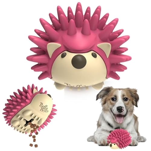 Bella Boo Pets Interaktives Hundespielzeug für starke Kauer - Freddy The Hedgehog All-in-One Leckerli-Ball + Futterspender Slow Feeder Dog IQ Puzzle + Zahnkauspielzeug für mittelgroße und große Rassen von Bella Boo