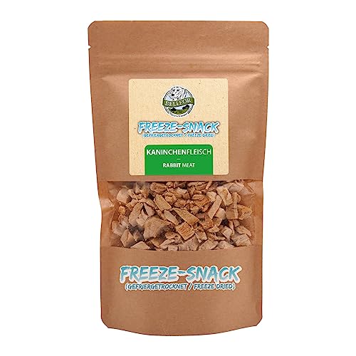 Bellfor Gesunder Freeze-Snack für Hunde - Kaninchenfleisch (gefriergetrocknet) - 50 g - frei von künstlichen Zusätzen und ideal als Trainings-Leckerli für Ihren Hund von Bellfor