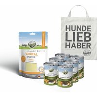 Bellfor Sparset für große - Hundefutter Nass + Vermal Pulver + 1 Jutebeutel von Bellfor