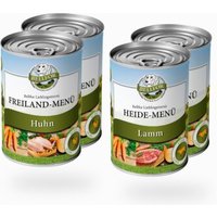 Bellfor Starter-Paket Hundefutter Nass mit Huhn und Lamm - Freiland-Menü 2x400g + Heide-Menü 2x400g von Bellfor