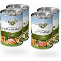 Bellfor Starter-Paket Hundefutter Nass mit Huhn und Lamm - Freiland-Menü 2x400g + Heide-Menü 2x400g von Bellfor