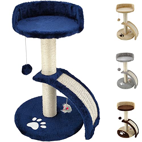 Beltom® KRATZBAUM KLETTERBAUM KATZENKRATZBAUM KATZENBAUM SPIELBAUM 54 cm. Park Spiele - Blau von Beltom