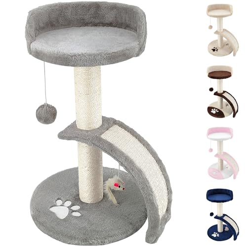 Beltom® KRATZBAUM KLETTERBAUM KATZENKRATZBAUM KATZENBAUM SPIELBAUM 54 cm. Park Spiele - Grau von Beltom