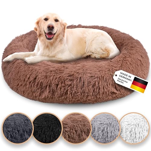 Belune® Hundebett waschbar - [Braun, M, 70cm] Hundebett Grosse Hunde waschbar, Hundebett mittelgroße Hunde, Hundebett kleine Hunde von Belune