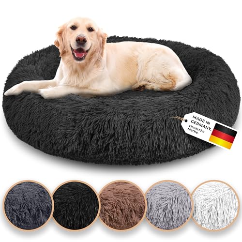 Belune® Hundebett waschbar - [Schwarz, L, 100cm] Hundebett Grosse Hunde waschbar, Hundebett mittelgroße Hunde, Hundebett kleine Hunde von Belune