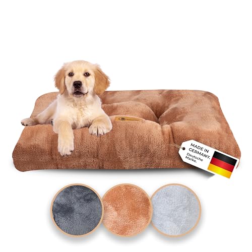 Belune® Hundekissen Deluxe [Braun, L (130cm x 80cm x 15cm)] - waschbar, Hundebett große Hunde, Hundekissen große Hunde von Belune