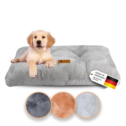 Belune® Hundekissen Deluxe [Hellgrau, L (130cm x 80cm x 15cm)] - waschbar, Hundebett große Hunde, Hundekissen große Hunde von Belune