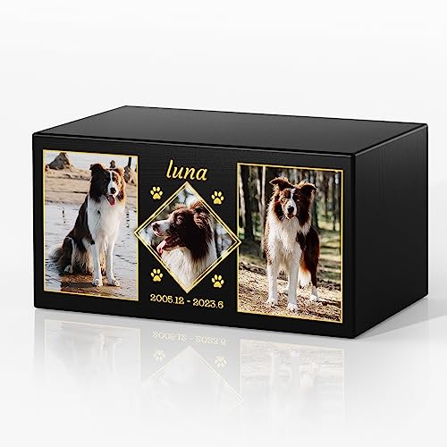 Personalisierte Tierurnen für Hunde – Tierische Urnen, Hundeurne, Kleine Urne, Haustier-Erinnerungsgeschenke, Haustier-Urne für Asche, Hundeasche-Andenken, Haustier-Bestattungsbox, Katzensarg von Bemaystar