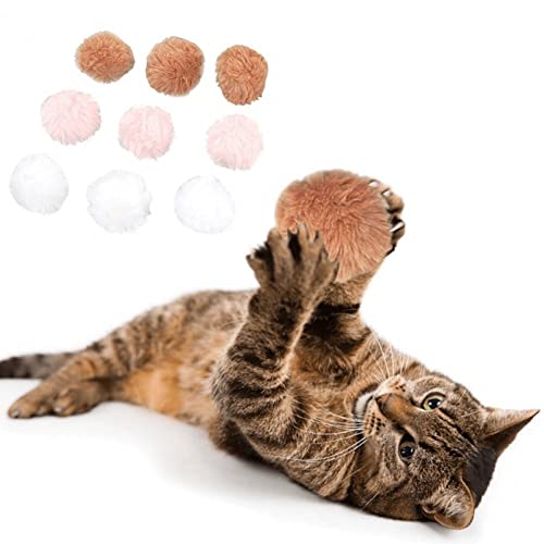 5cm Weiche Katze Bälle 6pcs Katze Pompoms Bunte Katze Spielzeug DIY Kätzchen Kau Spielzeug Interaktive Spielzeug Für Katzen Kätzchen von Bemvp