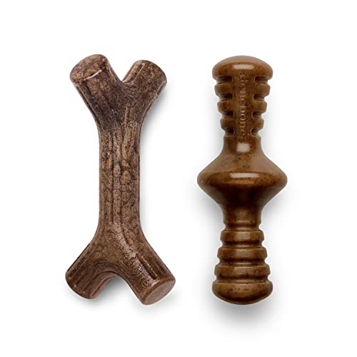 Benebone 2-Pack Indestructible Maplestick/Zaggler for Aggressive Chewers, Long Lasting Tough Boredom Breaker for Dogs, Real Bacon and Maple Wood Flavour, for Large Dogs, Made in The USA. von Benebone