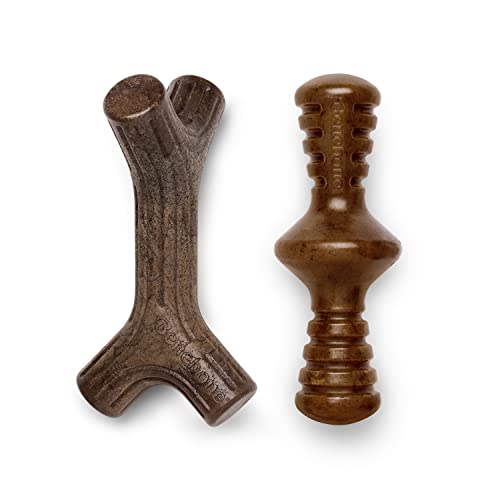 Benebone 2-Pack Indestructible Maplestick/Zaggler for Aggressive Chewers, Long Lasting Tough Boredom Breaker for Dogs, Real Bacon and Maple Wood Flavour, for Medium Dogs, Made in The USA. von Benebone