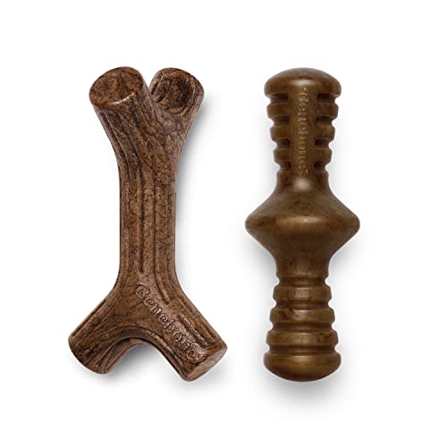 Benebone 2-Pack Indestructible Maplestick/Zaggler for Aggressive Chewers, Long Lasting Tough Boredom Breaker for Dogs, Real Bacon and Maple Wood Flavour, for Small Dogs, Made in The USA. von Benebone