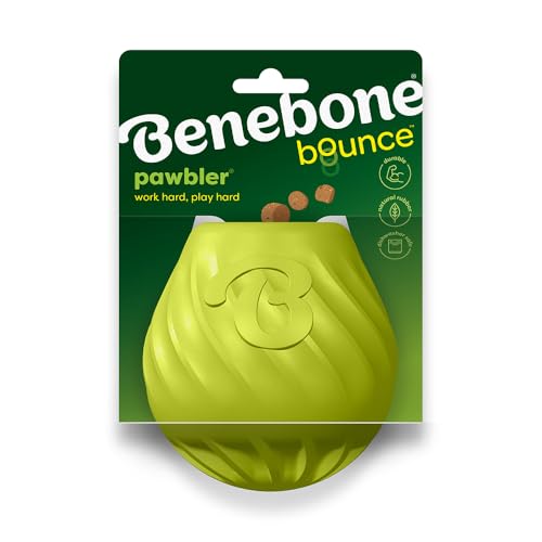 Benebone Pawbler Hundespielzeug, Naturkautschuk, interaktives Anreicherung, Leckerlis und Trockenfutter, ideal für Langeweile von Benebone