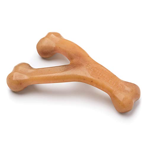 Benebone Wishbone Echter Huhn Medium Langlebiges Hundekauspielzeug für aggressive Kauer von Benebone