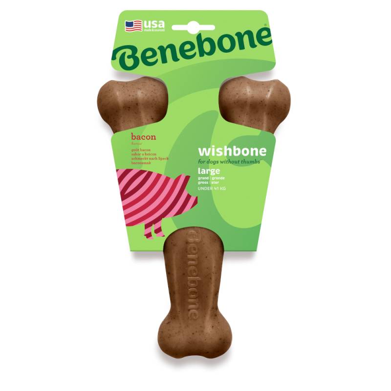 Benebone Wishbone Bacon - Large: ca. L 25 x B 14,5 x H 5 cm von Benebone