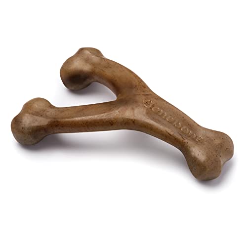 Benebone Wishbone Echter Speck Medium Langlebiges Hundekauspielzeug für aggressive Kauer von Benebone