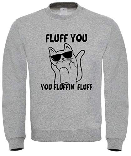 Benefitclothing Fluff You Cat Sunglasses Sweatshirt von Benefitclothing