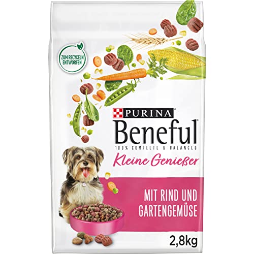 Beneful Kleine Genießer Hundefutter trocken für kleine Rassen, mit Rind, 4er Pack (4 x 2,8kg) von Beneful