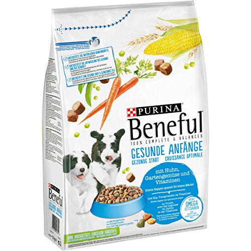 Beneful Hundetrockenfutter Gesunde Anfänge (mit Huhn, Vollkorngetreide, Gartengemüse und Vitaminen), 2 X 3kg Beutel von Beneful