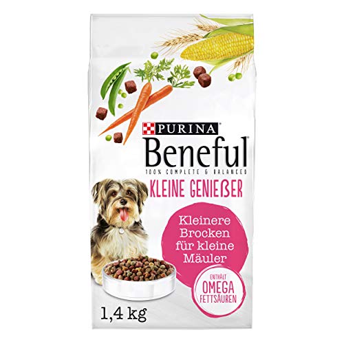 PURINA BENEFUL Kleine Genießer Hundefutter trocken für kleine Rassen, mit Rind, 6er Pack (6 x 1,4kg) von Beneful