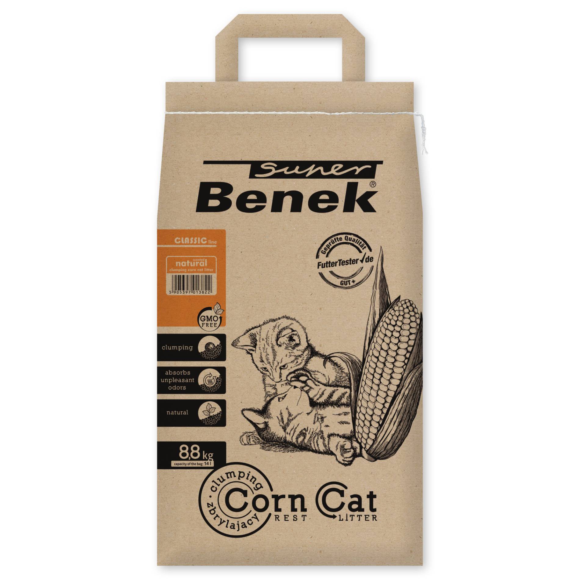 Super Benek Corn Cat Natural - 14 l Super Benek Corn Cat Natural - 14 l von Benek