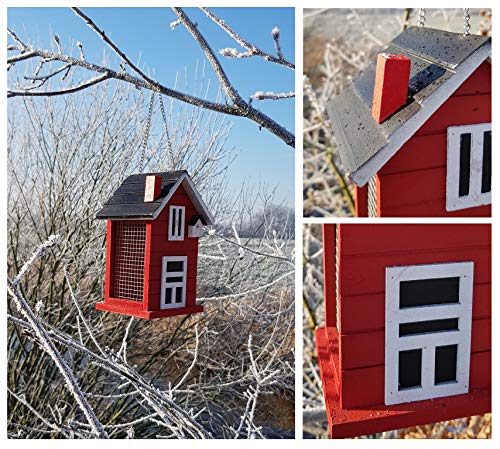 Benelando Futterspender/Vogelhaus aus Holz mit abnehmbarem Dach von Benelando