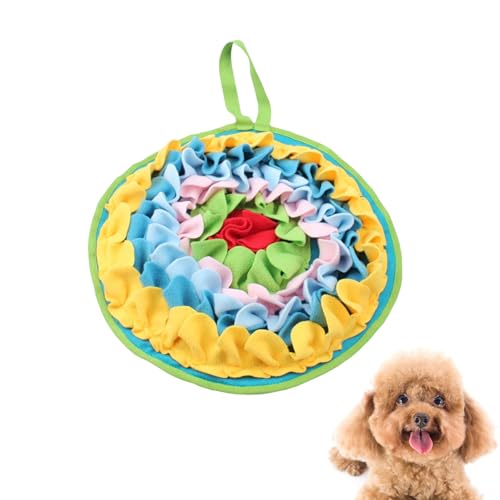 Benepoint Hund Schnüffelmatte, Slow Feeder Hundenäpfe Schnüffelmatte mit Aufhängeseil, Hund Puzzle Feeder Haustier Futterspender Schnüffelmatte für Hunde zum Stressabbau (Floral) von Benepoint