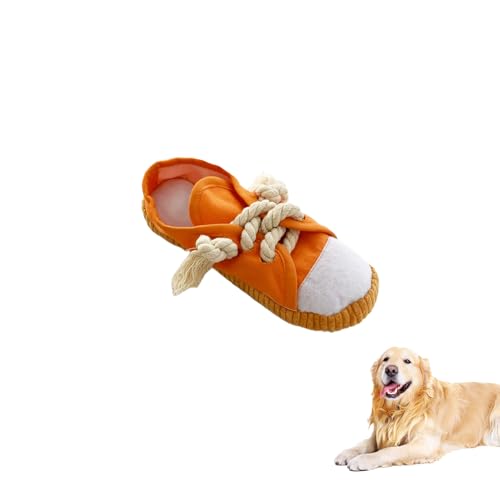 Benepoint Quietschendes Hundespielzeug, interaktives quietschendes Hundespielzeug, Kauspielzeug mit Innengeräusch zum Energieverbrauch und Stressabbau (Orange) von Benepoint