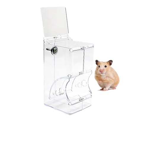 Benixmidart Automatischer Hamster-Futterspender aus klarem Acryl, automatischer Futterspender für Haustiere, Futterspender, Hamsterfutter, Meerschweinchen-Futterspender für Kleintierfütterung und Benixmidart Automatischer Hamster-Futterspender aus klarem Acryl, automatischer Futterspender für Haustiere, Futterspender, Hamsterfutter, Meerschweinchen-Futterspender für Kleintierfütterung und von Benixmidart