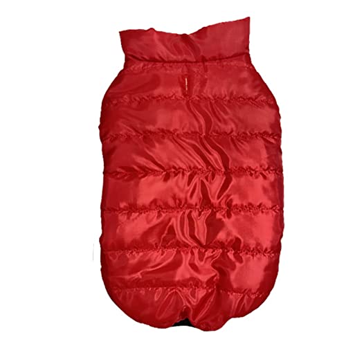 Haustier-Welpen-Katzenjacke, warm, Baumwolle, einfarbig, wasserdicht, weiche Textur, Fussel-Outfit, für den Winter, Haustier-Kleidung, Stehkragen für den Winter von Benoon