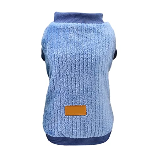 Hundepullover für Welpen, Katzen, niedlich, Baumwolle, warm, Kapuzenpullover, bequem, Rundhalsausschnitt, einfarbig, Haustier-Winterpullover für Zuhause, Hundepullover für den Außenbereich von Benoon