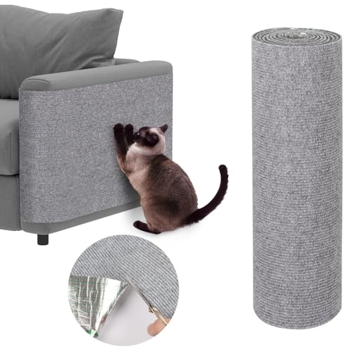 Beojonvy Selbstklebend Kratzteppich Katze Wand, DIY Kletternder Kratzbretter Katzen, Teppich Kratzmatte Katze, Kratzwand Kratzschutz Geeignet für Sofas, Wände und Möbel 40 cm x 200 cm von Beojonvy