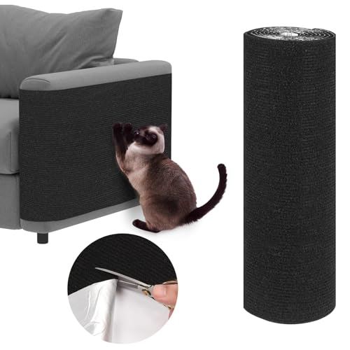 Beojonvy Selbstklebend Kratzteppich Katze Wand, DIY Kletternder Kratzbretter Katzen, Teppich Kratzmatte Katze, Kratzwand Kratzschutz Geeignet für Sofas, Wände und Möbel 40 cm x 200 cm von Beojonvy