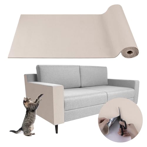 Beojonvy Selbstklebend Kratzteppich Katze Wand, DIY Kletternder Kratzbretter Katzen, Teppich Kratzmatte Katze, Kratzwand Kratzschutz Geeignet für Sofas, Wände und Möbel 40 cm x 200 cm von Beojonvy