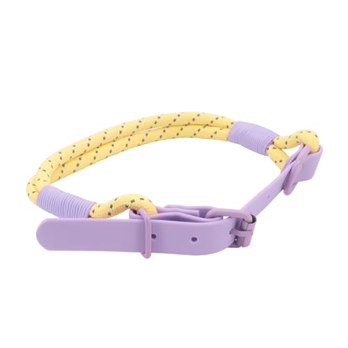 Beowanzk Hundehalsband, Welpenhalsbänder, Hundehalsband Mittel, Hundehalsband kleiner Hund, Welpenhalsband, Hundehalsbänder, kleine Hunde, Hundehalsbänder Medium (Violettgelb, M) von Beowanzk